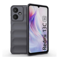 Gigapack Szilikon telefonvédő (ütésállóság, kameravédő, 3D) SÖTÉTSZÜRKE Xiaomi Redmi 13C tok és táska