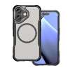 Gigapack Szilikon telefonvédő (ütésállóság, légpárnás sarok, kameravédő, karbon minta, MagSafe) FEKETE Apple iPhone 16 "Gigapack csomagolás" (GP-168574) (GP-168574)