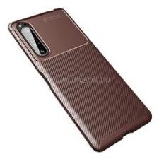 Gigapack Szilikon telefonvédő (ütésállóság, légpárnás sarok, karbon minta) BARNA (GP-96153) tok és táska