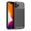 Gigapack Szilikon telefonvédő (ütésállóság, légpárnás sarok, karbon minta) FEKETE Apple iPhone 12 Pro Max "Gigapack csomagolás" (GP-123452) (GP-123452)