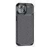 Gigapack Szilikon telefonvédő (ütésállóság, légpárnás sarok, karbon minta) FEKETE Apple iPhone 15 "Gigapack csomagolás" (GP-144932) (GP-144932)