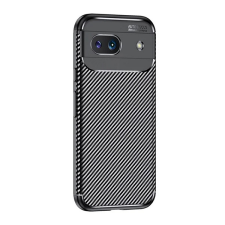 Gigapack Szilikon telefonvédő (ütésállóság, légpárnás sarok, karbon minta) FEKETE Google Pixel 8a tok és táska