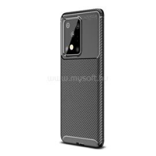 Gigapack Szilikon telefonvédő (ütésállóság, légpárnás sarok, karbon minta) FEKETE (GP-93111) tok és táska