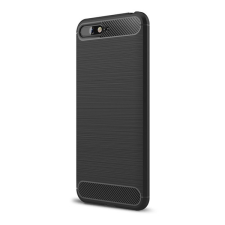 Gigapack Szilikon telefonvédő (ütésállóság, légpárnás sarok, szálcsiszolt, karbon minta) FEKETE tok és táska