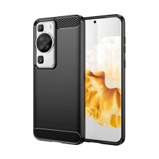 Gigapack Szilikon telefonvédő (ütésállóság, légpárnás sarok, szálcsiszolt, karbon minta) FEKETE tok és táska