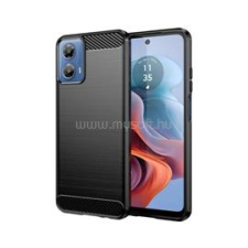 Gigapack Szilikon telefonvédő (ütésállóság, légpárnás sarok, szálcsiszolt, karbon minta) FEKETE (GP-154152) tok és táska