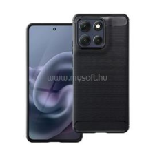 Gigapack Szilikon telefonvédő (ütésállóság, légpárnás sarok, szálcsiszolt, karbon minta) FEKETE (GP-172580) tok és táska