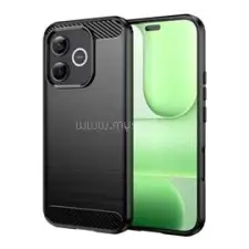 Gigapack Szilikon telefonvédő (ütésállóság, légpárnás sarok, szálcsiszolt, karbon minta) FEKETE (GP-187768) tok és táska