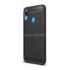 Gigapack Szilikon telefonvédő (ütésállóság, légpárnás sarok, szálcsiszolt, karbon minta) FEKETE (GP-85662)