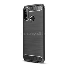 Gigapack Szilikon telefonvédő (ütésállóság, légpárnás sarok, szálcsiszolt, karbon minta) FEKETE (GP-98002) tok és táska