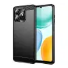 Gigapack Szilikon telefonvédő (ütésállóság, légpárnás sarok, szálcsiszolt, karbon minta) FEKETE Honor X5c Plus