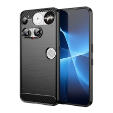 Gigapack Szilikon telefonvédő (ütésállóság, légpárnás sarok, szálcsiszolt, karbon minta) FEKETE Nothing Phone (3) tok és táska