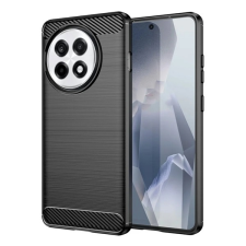 Gigapack Szilikon telefonvédő (ütésállóság, légpárnás sarok, szálcsiszolt, karbon minta) FEKETE OnePlus 13R 5G tok és táska