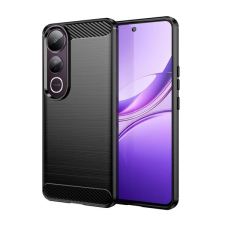 Gigapack Szilikon telefonvédő (ütésállóság, légpárnás sarok, szálcsiszolt, karbon minta) FEKETE Vivo V50 Lite tok és táska
