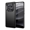 Gigapack Szilikon telefonvédő (ütésállóság, légpárnás sarok, szálcsiszolt, karbon minta) FEKETE Xiaomi Redmi Note 14 Pro 4G "Gigapack csomagolás" (GP-167557) (GP-167557)