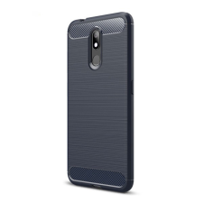 Gigapack Szilikon telefonvédő (ütésállóság, légpárnás sarok, szálcsiszolt, karbon minta) SÖTÉTKÉK tok és táska