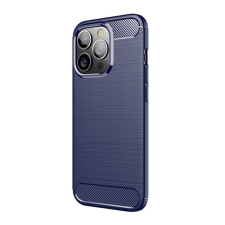 Gigapack Szilikon telefonvédő (ütésállóság, légpárnás sarok, szálcsiszolt, karbon minta) SÖTÉTKÉK tok és táska