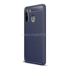 Gigapack Szilikon telefonvédő (ütésállóság, légpárnás sarok, szálcsiszolt, karbon minta) SÖTÉTKÉK (GP-93526) tok és táska