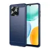 Gigapack Szilikon telefonvédő (ütésállóság, légpárnás sarok, szálcsiszolt, karbon minta) SÖTÉTKÉK Honor X5c Plus