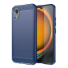Gigapack Szilikon telefonvédő (ütésállóság, légpárnás sarok, szálcsiszolt, karbon minta) SÖTÉTKÉK Samsung Galaxy Xcover 7 (SM-G556)