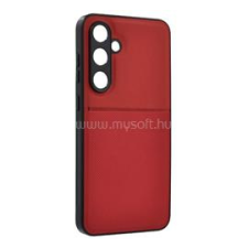 Gigapack Szilikon telefonvédő (ütésállóság, mágneses, bőr hatású hátlap, csíkos) PIROS (GP-161562) tok és táska