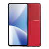 Gigapack Szilikon telefonvédő (ütésállóság, mágneses, bőr hatású hátlap, csíkos) PIROS Xiaomi Redmi Note 14 Pro 4G