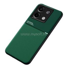 Gigapack Szilikon telefonvédő (ütésállóság, mágneses, bőr hatású hátlap, csíkos) SÖTÉTZÖLD (GP-154812) tok és táska