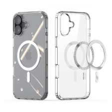 Gigapack Szilikon telefonvédő (ütésállóság, MagSafe) ÁTLÁTSZÓ Apple iPhone 16 Plus tok és táska