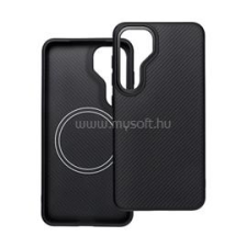 Gigapack Szilikon telefonvédő (ütésállóság, műanyag hátlap, MagSafe, karbon minta) FEKETE (GP-166163) tok és táska