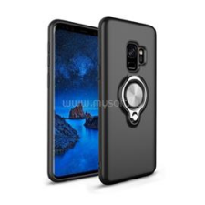 Gigapack Szilikon telefonvédő (ütésállóság, tartógyűrű, 360°) FEKETE (GP-75574) tok és táska