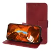 Gigapack T Phone 3 Pro 5G tok álló bőr hatású flip asztali tartó bankkártya tartó mágnescsat burgundy vörös GP-189680