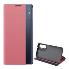 Gigapack Tok álló, b&#337;r hatású (flip, oldalra nyíló, asztali tartó, ablakos) rózsaszín gp-153919 mobiltelefon kellék