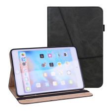 Gigapack Tok álló, bőr hatású (aktív flip, oldalra nyíló, asztali tartó funkció, bankkártya tartó, koptatott bőrhatás) FEKETE Apple IPAD mini 6 (2021) tablet tok