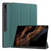 Gigapack Tok álló, bőr hatású (aktív FLIP, oldalra nyíló, TRIFOLD, asztali tartó, ceruza tartó) SÖTÉTZÖLD Samsung Galaxy Tab S10 Ultra LTE (SM-X926B), Galaxy Tab S10 Ultra WIFI (SM-X920)