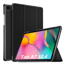 Gigapack Tok álló, bőr hatású (aktív flip, oldalra nyíló, TRIFOLD asztali tartó funkció) FEKETE Samsung Galaxy Tab A7 10.4 (2020) LTE SM-T505, Samsung Galaxy Tab A7 10.4 (2020) WIFI SM-T500 tablet tok