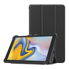 Gigapack Tok álló, bőr hatású (aktív FLIP, oldalra nyíló, TRIFOLD asztali tartó funkció) FEKETE [Samsung Galaxy Tab A 8.0 (2018) (SM-T387)] tablet tok