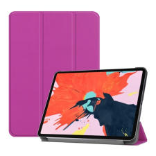Gigapack Tok álló, bőr hatású (aktív FLIP, oldalra nyíló, TRIFOLD asztali tartó funkció) LILA Apple IPAD Pro 12.9 (2018) tablet tok