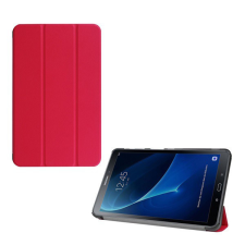 Gigapack Tok álló, bőr hatású (aktív FLIP, oldalra nyíló, TRIFOLD asztali tartó funkció) PIROS [Samsung Galaxy Tab A 10.1 WIFI (2016) SM-T580] tablet tok