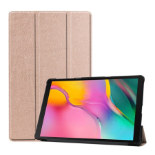 Gigapack Tok álló, bőr hatású (aktív FLIP, oldalra nyíló, TRIFOLD asztali tartó funkció) ROZÉARANY [Samsung Galaxy Tab A 10.1 LTE (2019) SM-T515] tablet tok