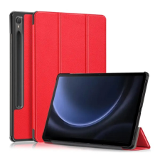 Gigapack Tok álló, bőr hatású (aktív FLIP, oldalra nyíló, TRIFOLD asztali tartó funkció, S Pen tartó) PIROS Samsung Galaxy Tab S9 FE LTE (SM-X516), Samsung Galaxy Tab S9 FE WIFI (SM-X510) tablet tok