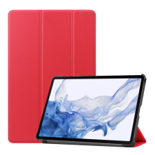 Gigapack Tok álló, bőr hatású (aktív FLIP, oldalra nyíló, TRIFOLD asztali tartó funkció, S Pen tartó) PIROS Samsung Galaxy Tab S9 LTE (SM-X716), Samsung Galaxy Tab S9 WIFI (SM-X710) tablet tok