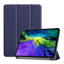 Gigapack Tok álló, bőr hatású (aktív FLIP, oldalra nyíló, TRIFOLD asztali tartó funkció) SÖTÉTKÉK [Apple IPAD Pro 11 (2021)] tablet tok