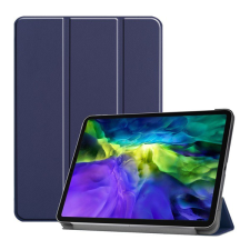 Gigapack Tok álló, bőr hatású (aktív FLIP, oldalra nyíló, TRIFOLD asztali tartó funkció) SÖTÉTKÉK [Apple IPAD Pro 11 (2021)] (5996591028705) tablet tok