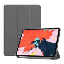 Gigapack Tok álló, bőr hatású (aktív FLIP, oldalra nyíló, TRIFOLD asztali tartó funkció) SZÜRKE [Apple IPAD Pro 12.9 (2018)] tablet tok