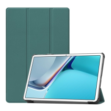 Gigapack Tok álló, bőr hatású (aktív flip, oldalra nyíló, TRIFOLD asztali tartó funkció) ZÖLD Huawei MatePad 11 WIFI (DBY-W09) tablet tok