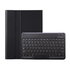 Gigapack tok álló, bőr hatású (FLIP, bluetooth billentyűzet, asztali tartó, QWERTY, angol nyelvű, ceruza tartó) fekete [Samsung Galaxy Tab ... tablet tok