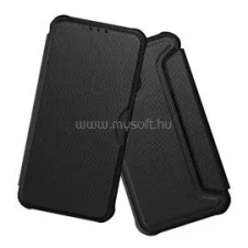 Gigapack Tok álló, bőr hatású FLIP, karbon minta, FEKETE (GP-182982) tok és táska