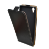 Gigapack Tok álló, bőr hatású (FLIP, lefelé nyíló, szilikon tartó) FEKETE Sony Xperia L1 (G3312)