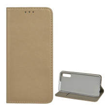 Gigapack Tok álló, bőr hatású (FLIP, oldalra nyíló, asztali tartó funkció) ARANY [Samsung Galaxy A50s (SM-A507F)] tok és táska