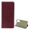 Gigapack Tok álló, bőr hatású (FLIP, oldalra nyíló, asztali tartó funkció) BURGUNDY Apple iPhone 15 Pro